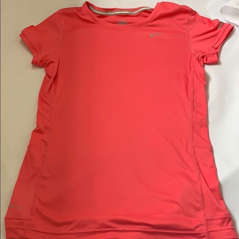 Nike pink short sleeve active wear top